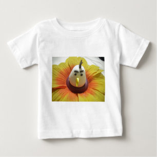 Sculpted Bird in Sunflower Art Print Baby T-Shirt