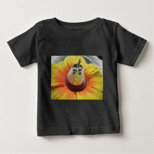 Sculpted Bird in Sunflower Art Print Baby T-Shirt