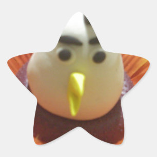 Sculpted Bird in Sunflower Art Print Star Sticker