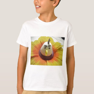 Sculpted Bird in Sunflower Art Print T-Shirt