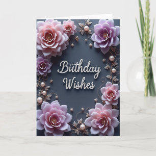Sculpted Blossom Birthday Card