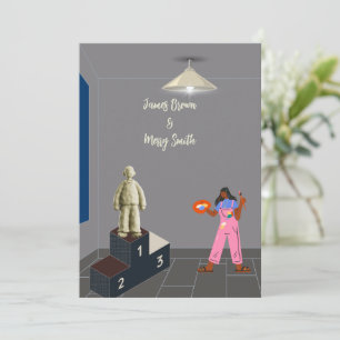 Sculpted by Love wedding Invitation