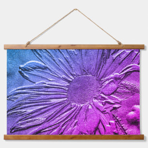 Sculpted Effect Black Eyed Susan Flower Art   Hanging Tapestry