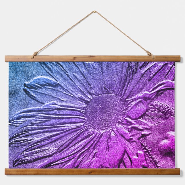 Sculpted Effect Black Eyed Susan Flower Art   Hanging Tapestry (Front)