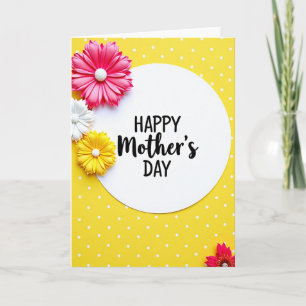 Sculpted Flowers Mothers Day Card