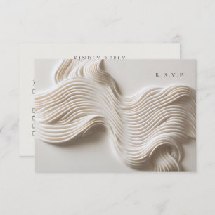 sculpted flowing ivory wedding meal choices RSVP