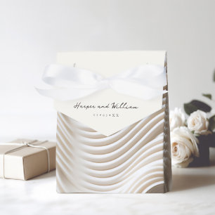 Sculpted flowing marble favour box