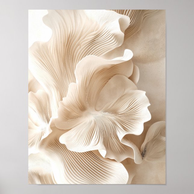 Sculpted Ivory Petals in Motion Portrait #1 Poster (Front)