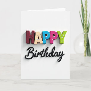 Sculpted Letter Birthday Card