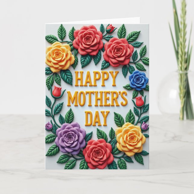 Sculpted Mothers Day Card (Front)