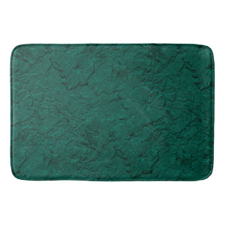 Sculpted Petunias, Jade Green-Large Bath Mat