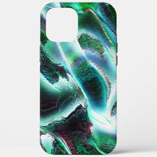 Sculpted rough digital waterfalls and rainforests? iPhone 12 pro max case