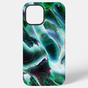 Sculpted rough digital waterfalls and rainforests? iPhone 12 pro max case