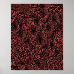 Sculpted Texture Daisies Floral Art  Poster