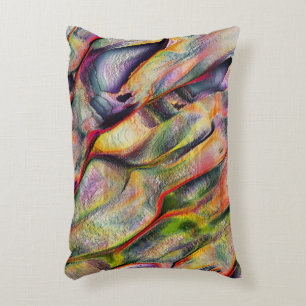 Sculpted with roughness and virtual watercolor decorative cushion