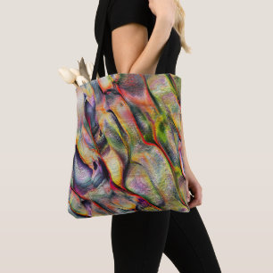 Sculpted with roughness and virtual watercolor tote bag