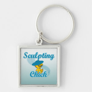 Sculpting Chick #3 Key Ring