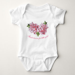 Sculptural Roses on a Baby Bodysuit