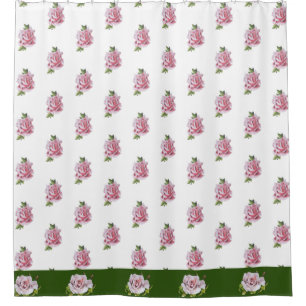 Sculptural Roses on a Shower Curtain