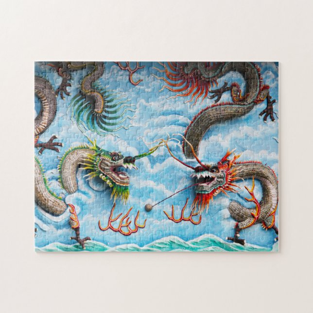 Sculpture Dragons Singapore . Jigsaw Puzzle (Horizontal)