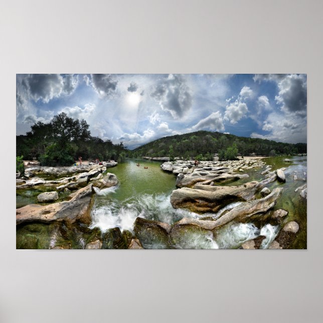 Sculpture Falls 5 - Barton Creek in Austin Texas Poster (Front)