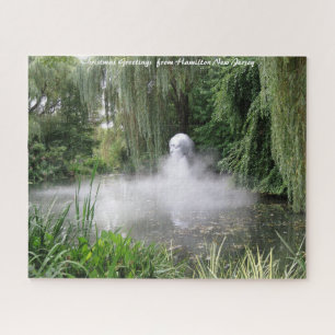 Sculpture Hamilton  New Jersey Christmas Greetings Jigsaw Puzzle