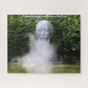 Sculpture Hamilton  New Jersey Christmas Greetings Jigsaw Puzzle