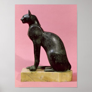 Sculpture of a cat, Late Period Poster