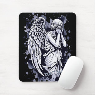 Sculpture of a Weeping Angel  - with Splashes 1 Mouse Pad