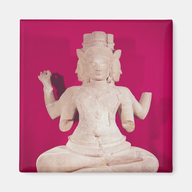 Sculpture of Brahma with four faces 2 Magnet (Front)