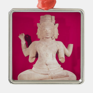 Sculpture of Brahma with four faces 2 Metal Ornament
