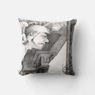 Sculpture of castle Pencil Art Cushion