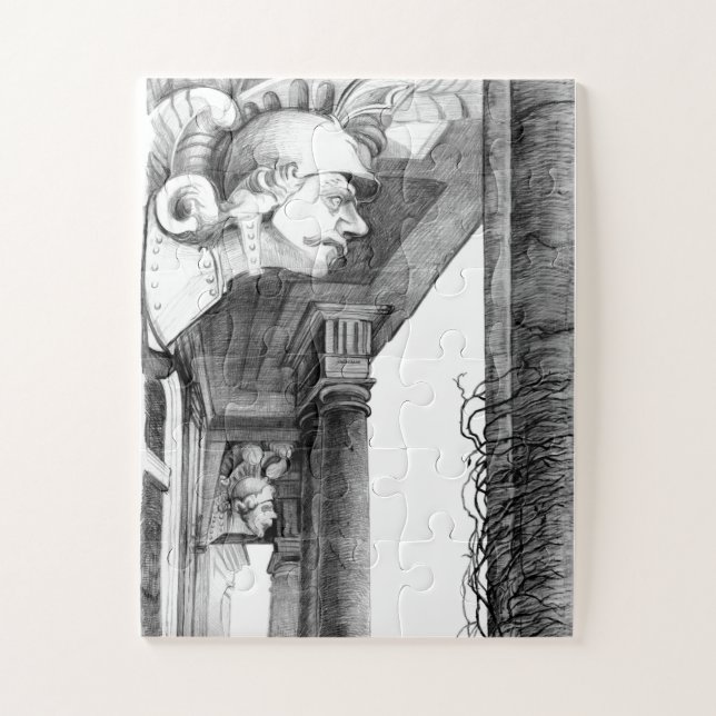 Sculpture of castle  Pencil Art Jigsaw Puzzle (Vertical)