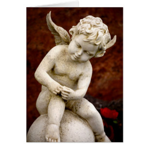 Sculpture of Cupid Angel, Memorial, Condolence