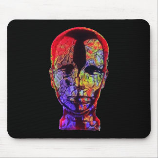 Sculpture of Head Mouse Pad in Black Head
