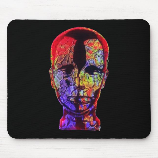 Sculpture of Head Mouse Pad in Black Head (Front)