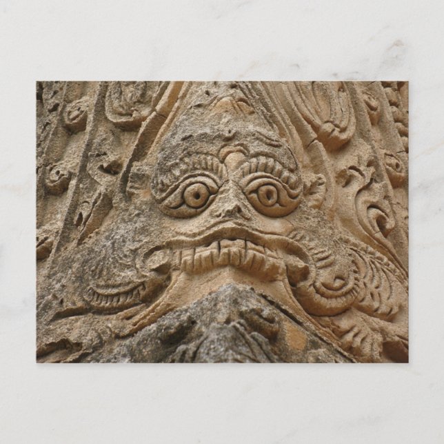Sculpture of temple postcard (Front)