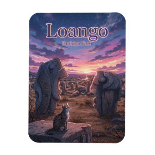 Sculpture on Granite, Loango Burkina Faso Magnet
