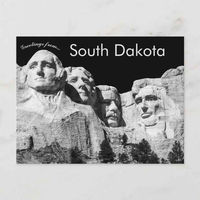 Sculpture on Mount Rushmore South Dakota USA Postcard (Front)