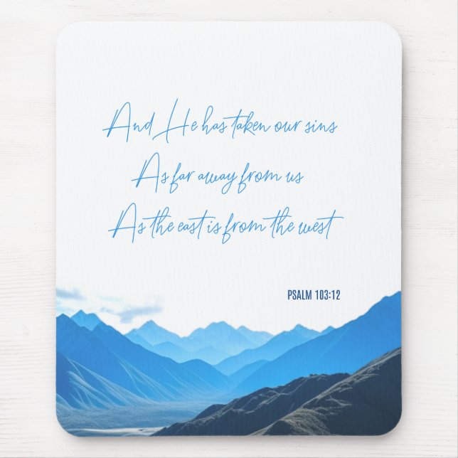 Sculpture Psalm103:12 Mouse Pad (Front)