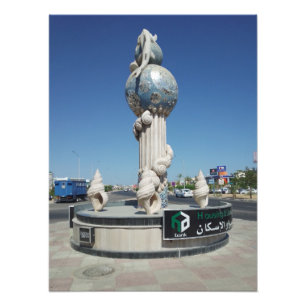 Sculpture to the marine inhabitants photo print