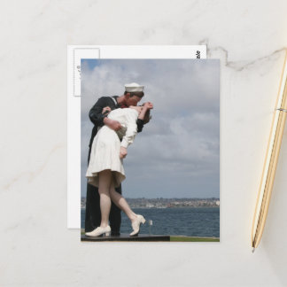 Sculpture Unconditional Surrender in San Diego Postcard