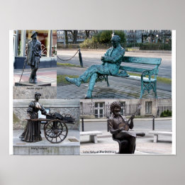 Sculptures & Statues in Dublin Ireland  Poster