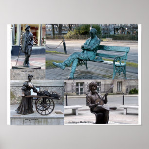 Sculptures & Statues in Dublin Ireland  Poster