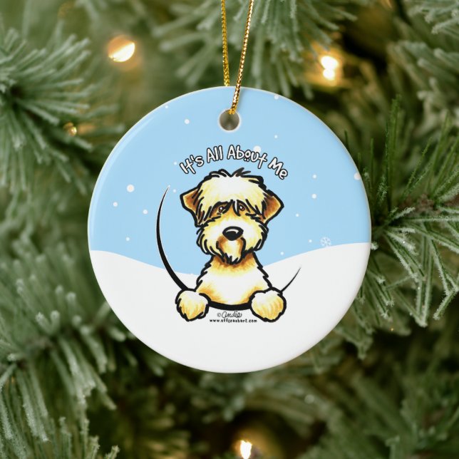 SCWT Wheaten Terrier Its All About Me Christmas Ceramic Ornament (Tree)