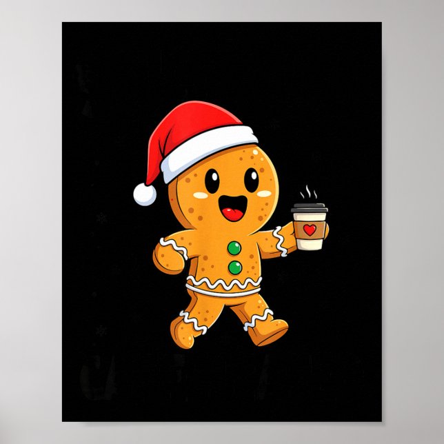 Scy And Caffeinated Coffee Men Women Gingerbread C Poster (Front)