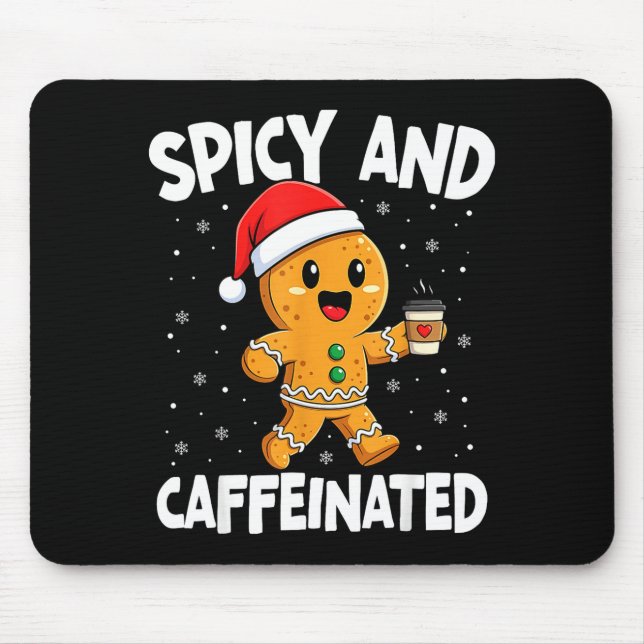 Scy And Caffeinated Coffee Women Gingerbread Chris Mouse Pad (Front)