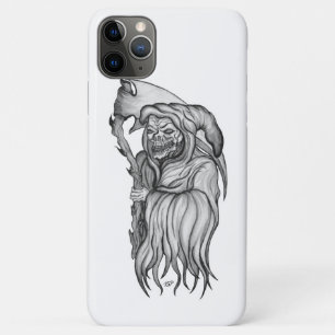 Scythe man - The Death black and white Design iPhone 11 Pro Max Case