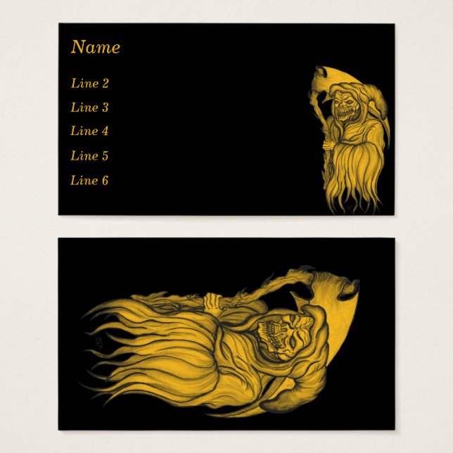 Scythe man - The Death , Grim reaper (Front & Back)