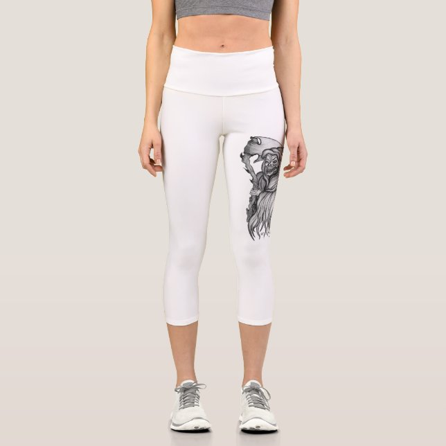 Scythe man - The Death , Grim reaper Capri Leggings (Front)